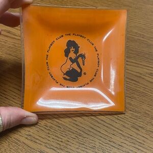 Playboy Club Orange Glass 1960’s Ashtray